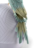 Lladró macaw design porcelain vase 56cm, UK version