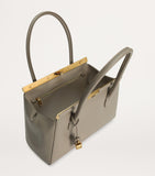 Dolce&Gabbana leather top-handle bag with gold-tone hardware, imported from the UK