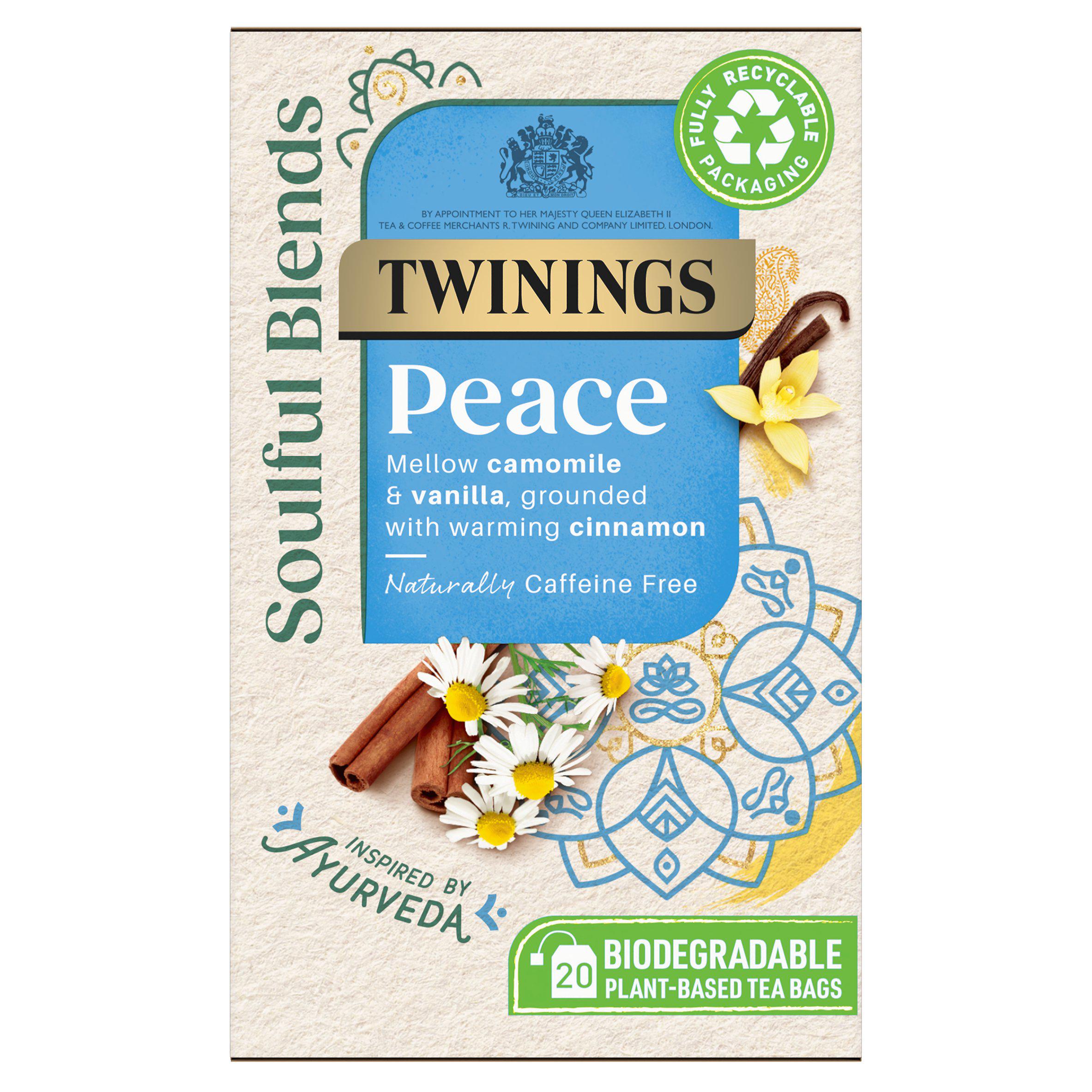 Twinings Soulful Blends Peace 20 Plant-Based Tea Bags 40g GOODS Sainsburys