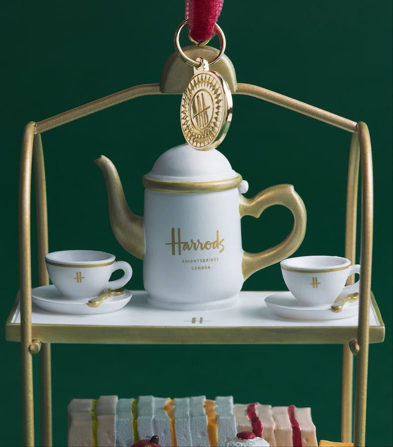 Harrods afternoon tea stand tree decoration H10cm, imported from the UK