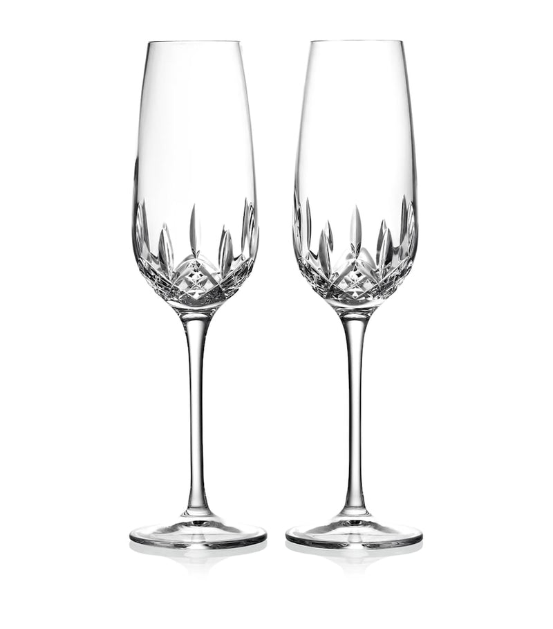 Waterford Lismore champagne flutes set of 2 (British brand)