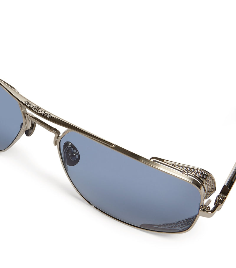 Matsuda Side-Shield Aviator Sunglasses, imported from the UK
