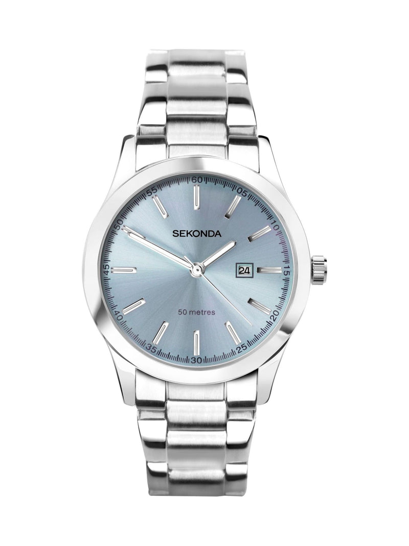Sekonda Blue Pop Dial watch 34mm (British brand)