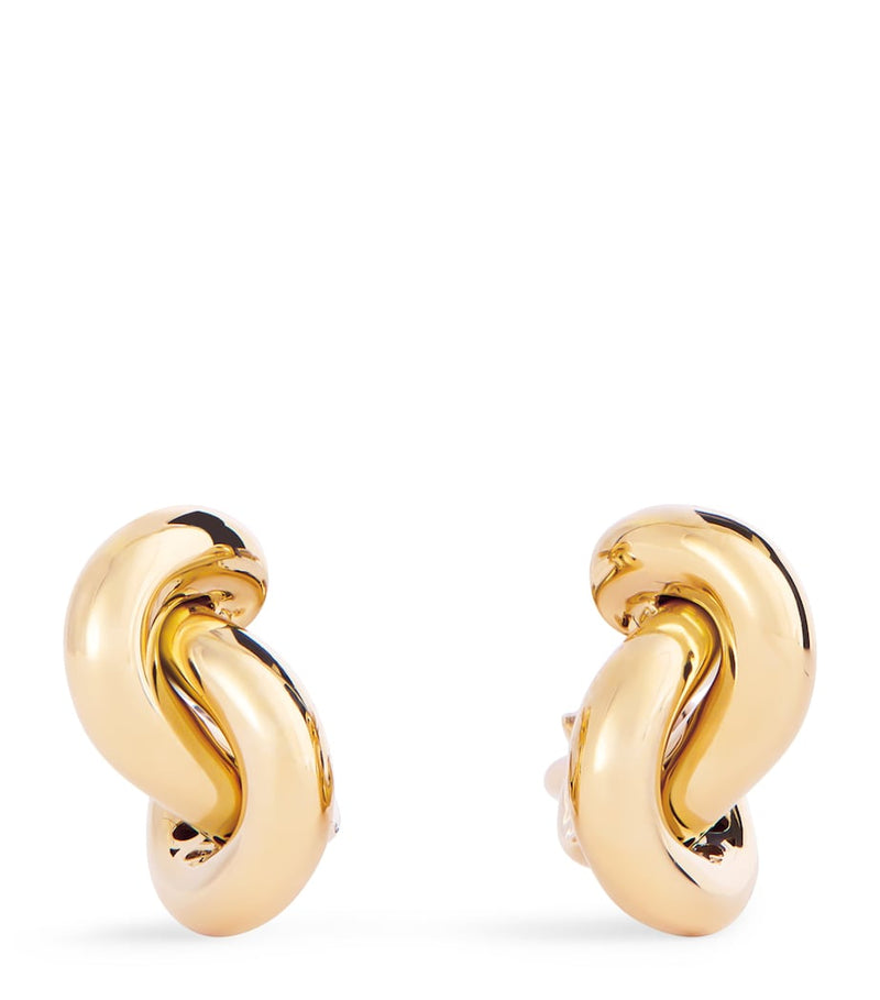 Engelbert small yellow gold knot earrings, UK version