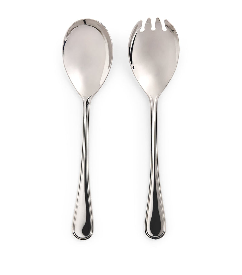 Harrods polished stainless steel salad servers, UK version