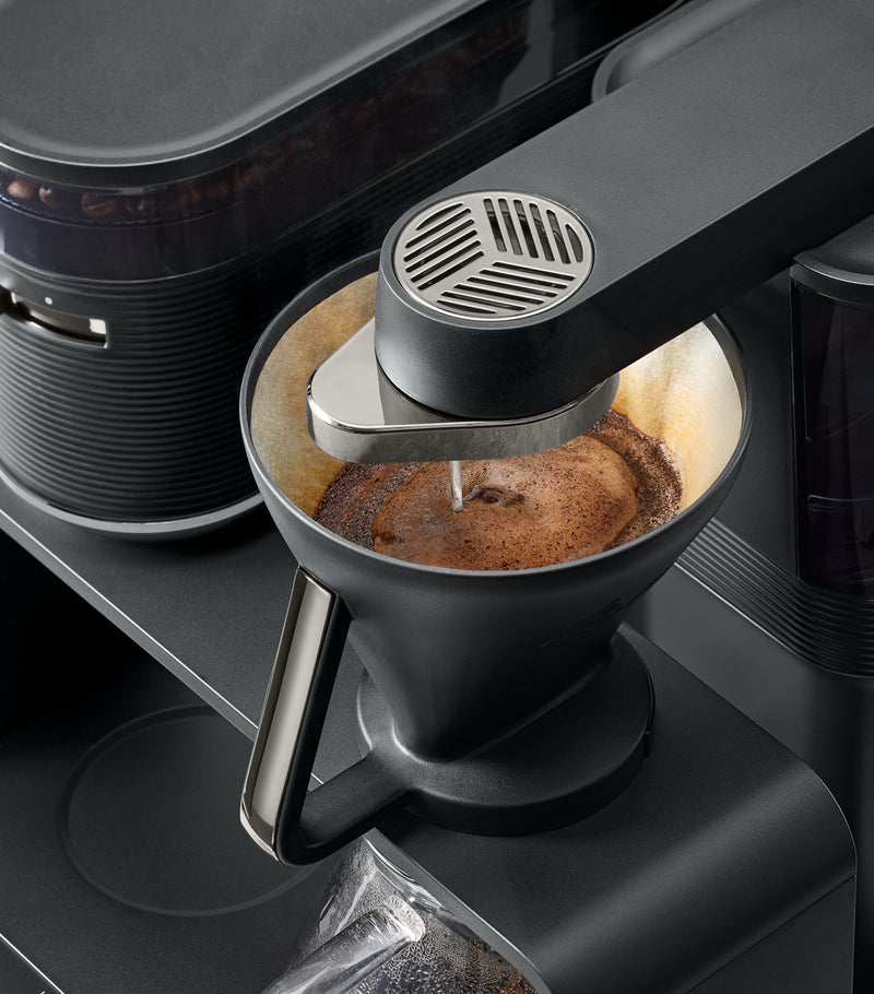 Melitta EPOS Chrome coffee machine with grinder, imported from the UK