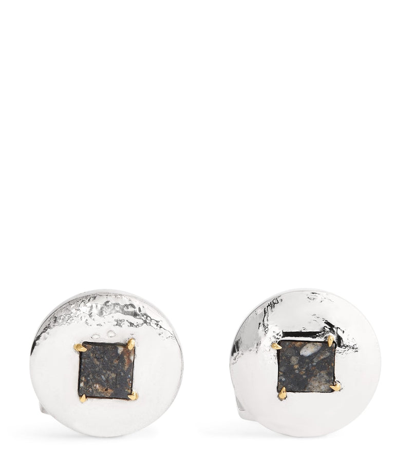 Tateossian silver meteorite cufflinks, UK version