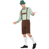 Smiffys Alpine Bavarian Costume green brown shirt lederhosen - British product