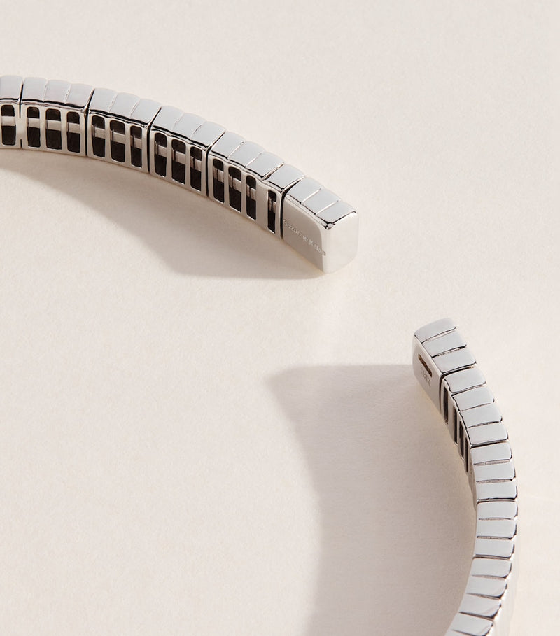 Suzanne Kalan white gold and sapphire inlay bangle, UK version