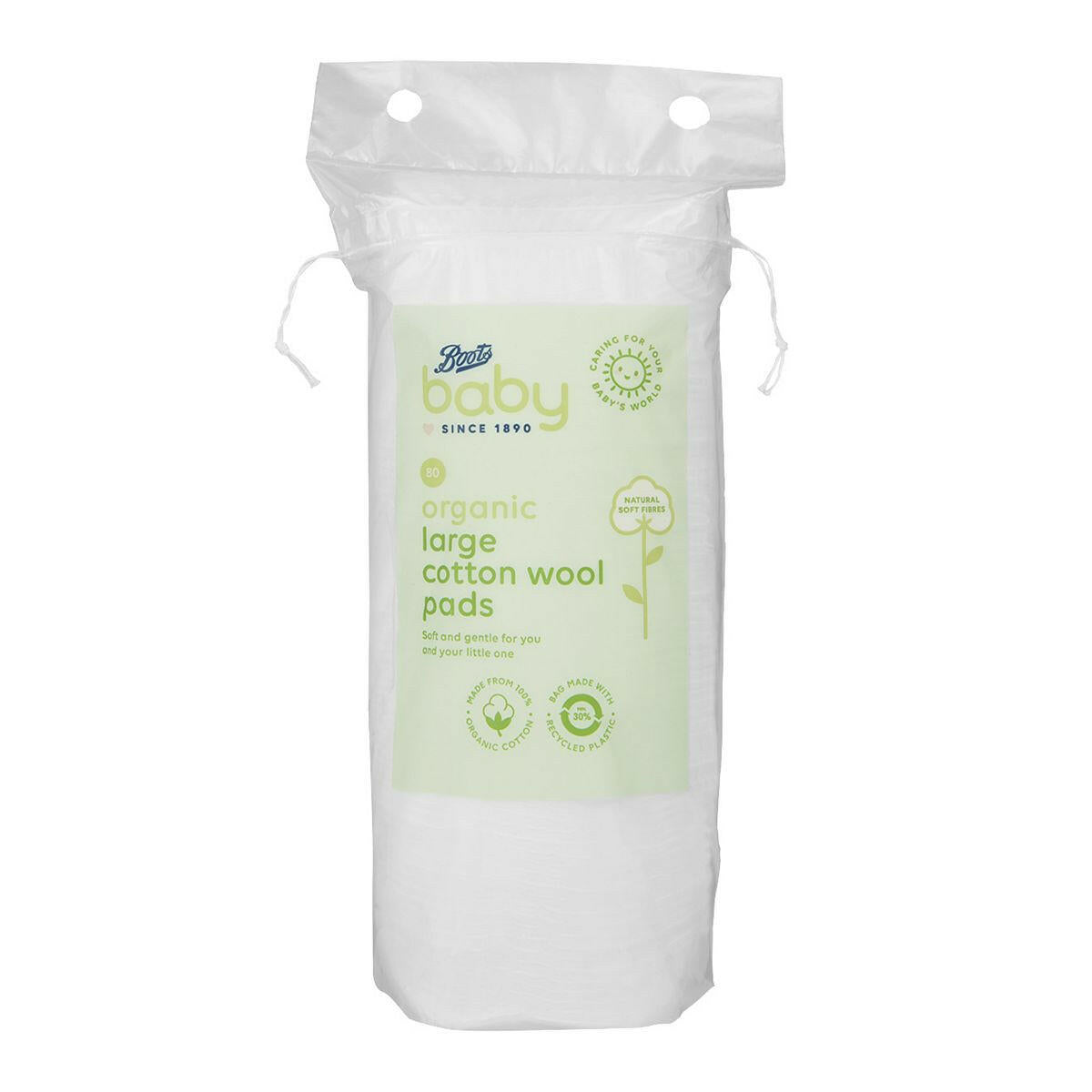 Boots Baby Organic Large Cotton Wool Pads 80s Baby Accessories & Cleaning Boots