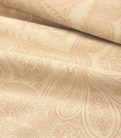 Harrods Double Flat Cotton Sheet with Coastal Paisley Pattern, 240cm x 280cm- Buy online at McGrocer