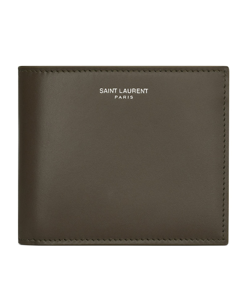 Saint Laurent bifold wallet H11.5cm with gold-tone logo, UK version