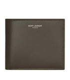 Saint Laurent bifold wallet H11.5cm with gold-tone logo, UK version