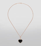 Chopard Happy Hearts necklace rose gold diamond onyx, imported from the UK
