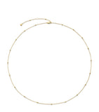 Monica Vinader yellow gold beaded chain necklace, imported from the UK
