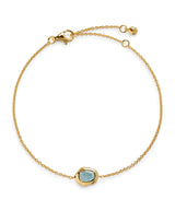 Harrods Monica Vinader Gold Vermeil and Aquamarine Odyssey Gemstone Chain Bracelet- Buy online at McGrocer