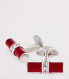 Deakin & Francis sterling silver spinel cufflinks 2.4cm - British product