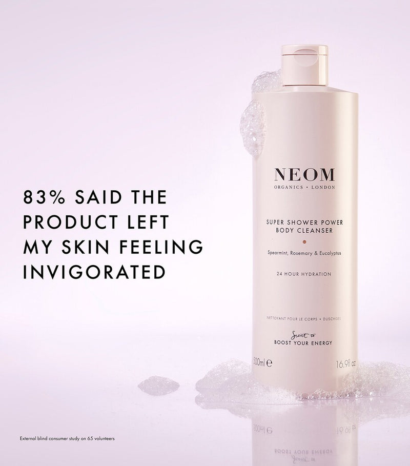 NEOM Super Shower Power Body Cleanser 500ml, imported from the UK