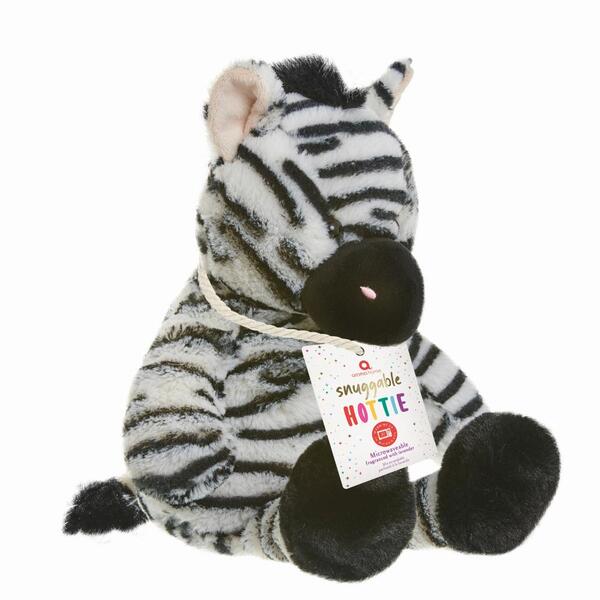 Snuggable Hottie Zebra soft toy with removable warming pouch, UK version