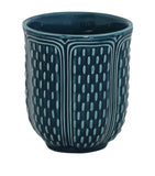 Gien earthenware teacup with cactus relief (British brand)