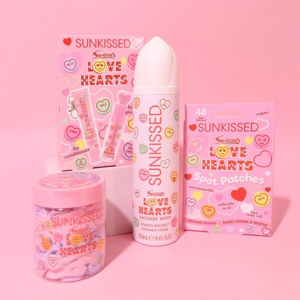 Sunkissed Love Hearts self care gift set bundle - British product