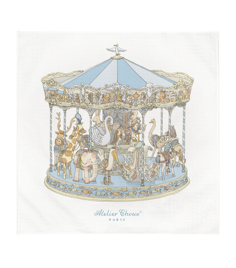 Atelier Choux organic cotton carousel swaddle, UK version