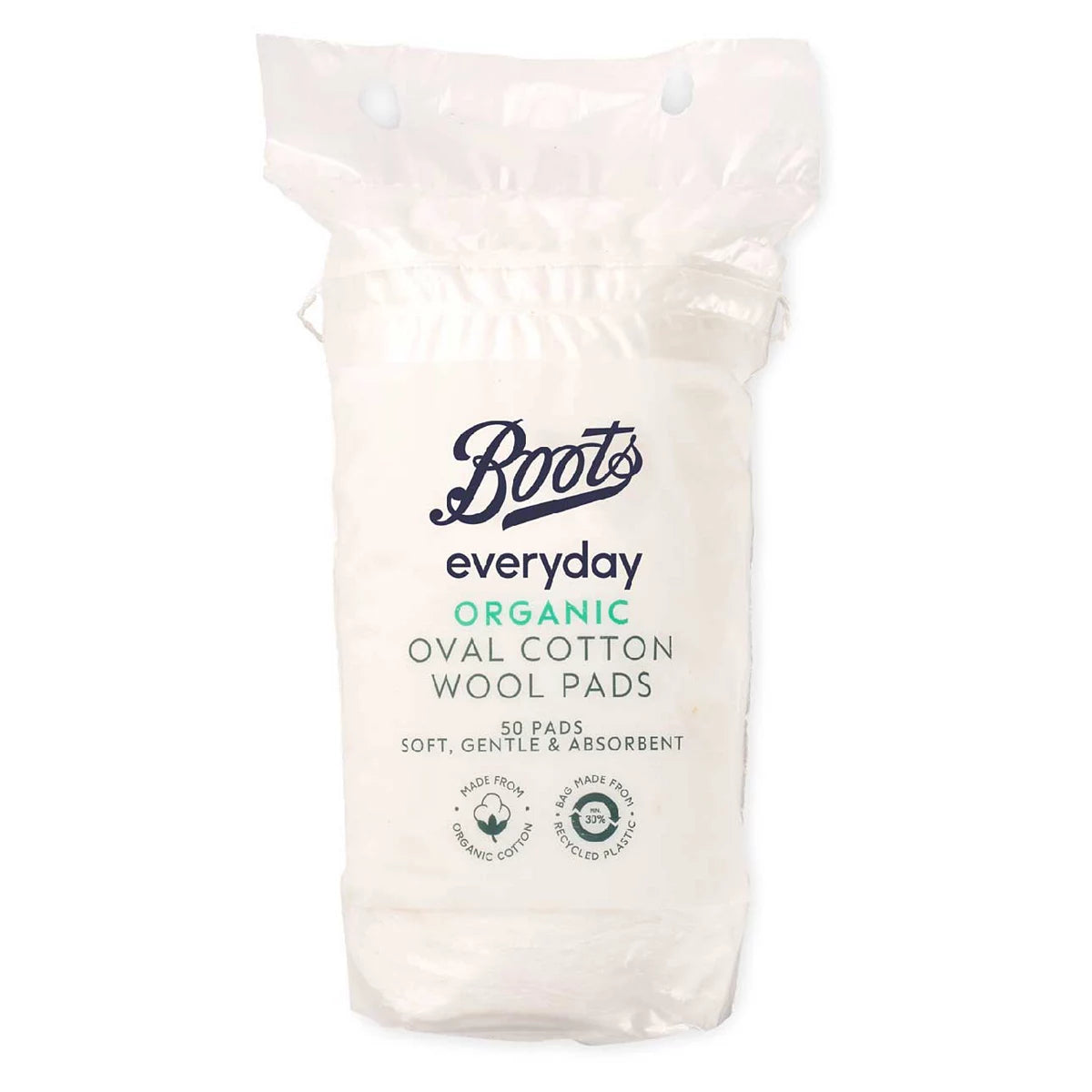 Boots Everyday Organic Oval Cotton Wool Pads 50 pads - McGrocer
