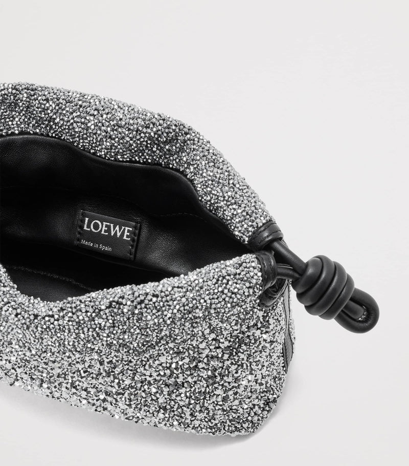 LOEWE Mini Beaded Flamenco clutch purse, imported from the UK