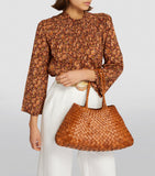 Dragon Diffusion Santa Croce large leather woven tote bag, UK version