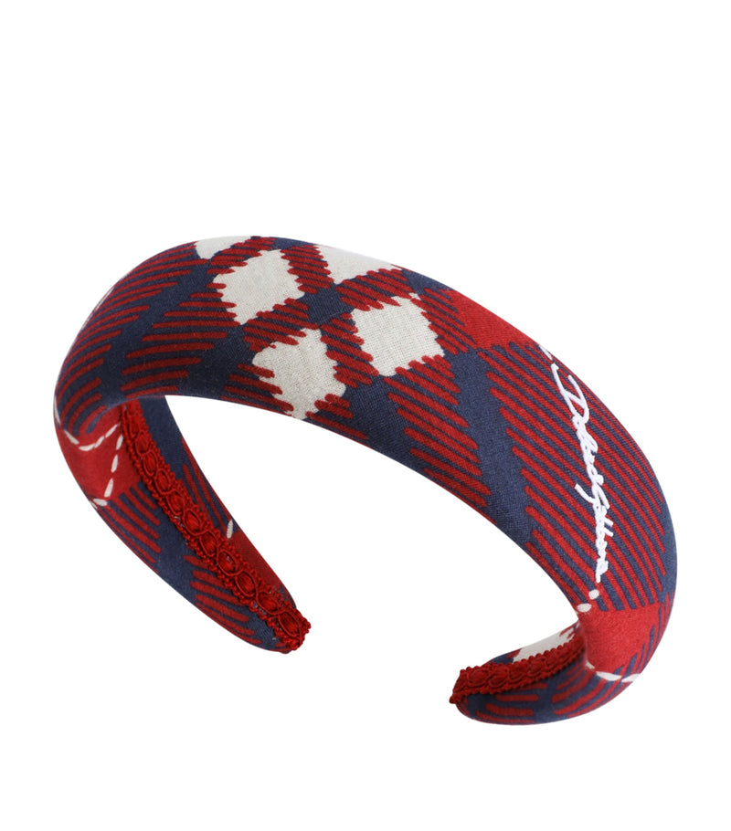 Dolce&Gabbana kids tartan logo headband - British product