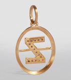 Annoushka yellow gold initial Z diamond pendant - British product