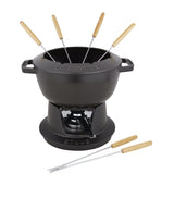Harrods Staub Black Cast Iron Fondue Set 20cm- Buy online at McGrocer