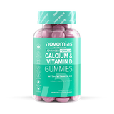 Novomins Calcium & Vitamin D Peach Flavour Gummies 60 Count