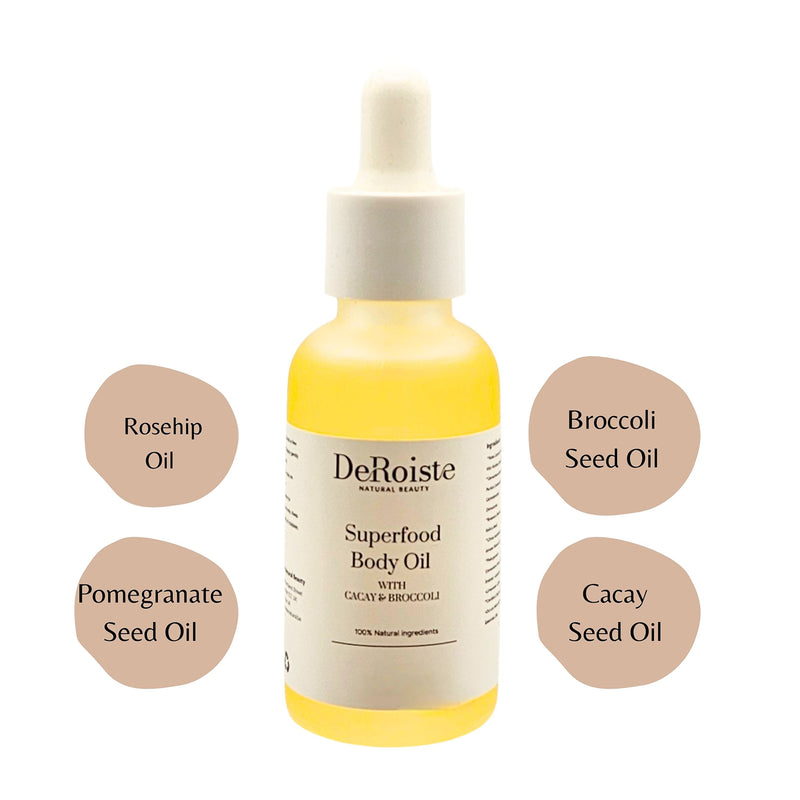 Superfood Body Oil organic rosehip pomegranate (British brand)