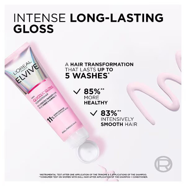 L'Oréal Paris Conditioner Glycolic Gloss 150ml, UK version