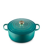 Le Creuset 28cm cast iron round casserole dish - British product