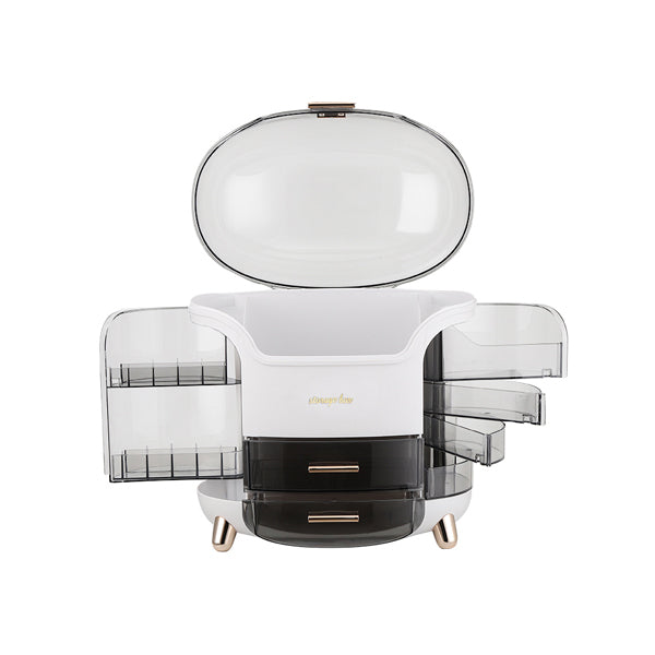 Livingandhome dustproof makeup organizer with clear drawers, imported from the UK