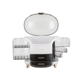 Livingandhome dustproof makeup organizer with clear drawers, imported from the UK