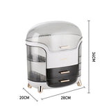 Livingandhome dustproof makeup organizer with clear drawers, imported from the UK