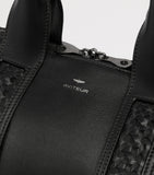 Aviteur Leather Woven-Detail Holdall with Calfskin and Alcantara Lining - British product
