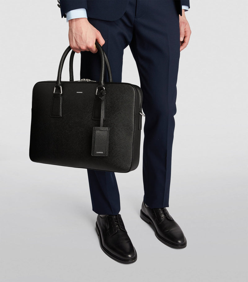 Sandro Paris leather slim briefcase (British brand)