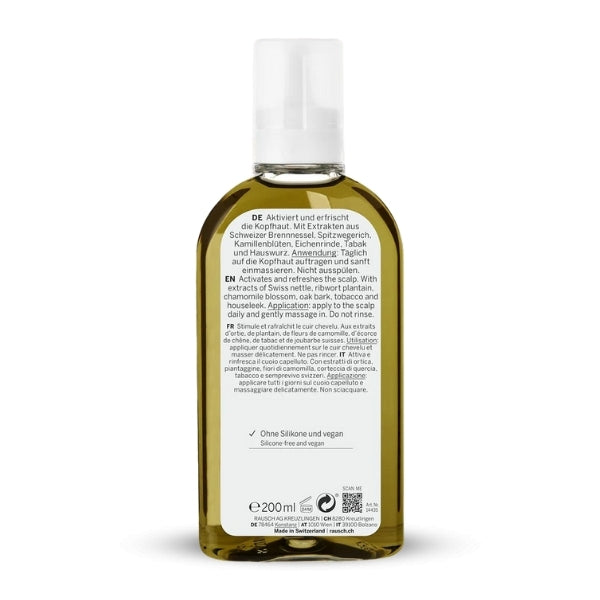 Rausch Scalp Tonic Swiss Herbs 200ml, imported from the UK