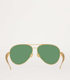 Bottega Veneta green-tinted aviator sunglasses (British brand)