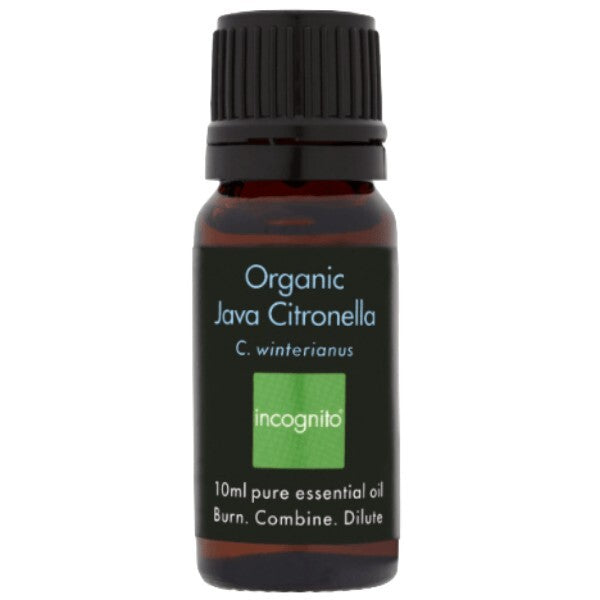 Incognito Organic Java Citronella Essential Oil 10ml, imported from the UK