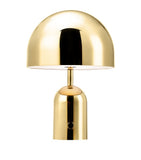 Tom Dixon portable bell table lamp with LED bulb and weighted stand, 28cm height (British brand)