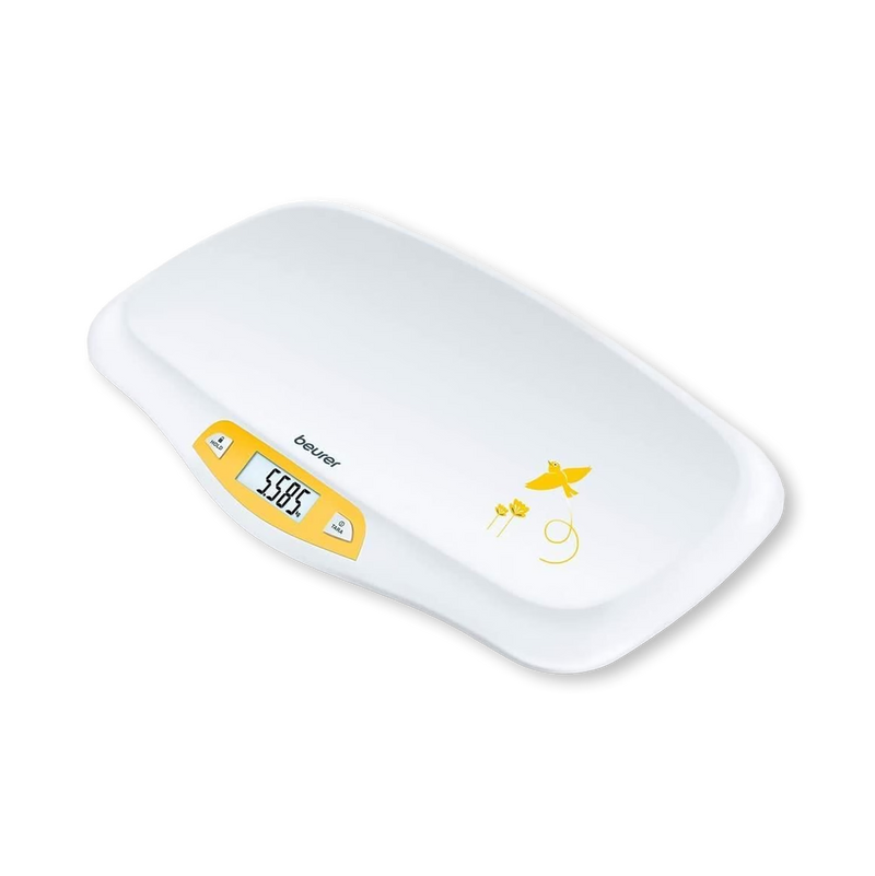 Beurer baby scale with curved weighing platform white - British product