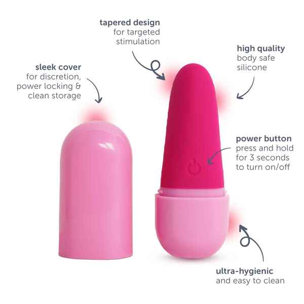 PlusOne Pink Silent Massager, imported from the UK