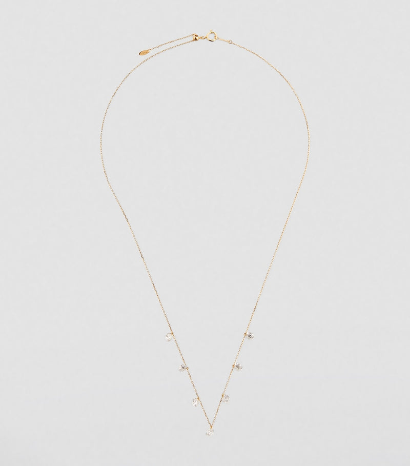 Persée yellow gold diamond 7-stone Danaé necklace, UK version