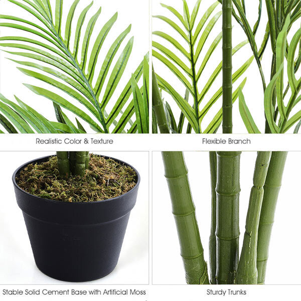 Livingandhome Artificial Potted Palm Tree 150cm, UK version