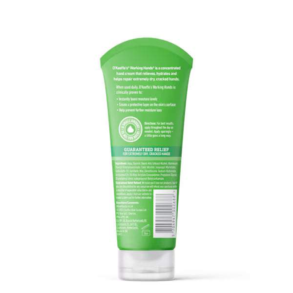 O'Keeffe's Working Hands hand cream tube 85g, imported from the UK